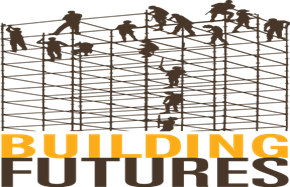 Building futures logo. people on ladders