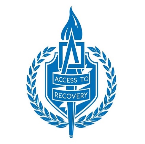 Access to recovery logo. A torch with olive branch
